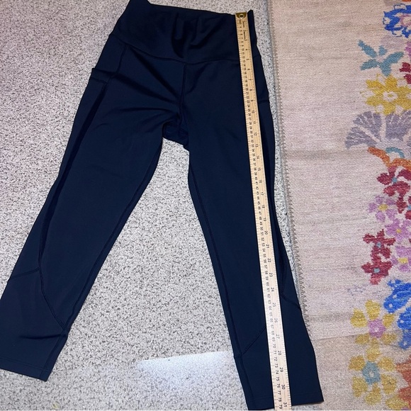 Zyia Active Black High Rise mesh Crop Leggings Size 4 athletic EUC Athleisure - Picture 5 of 10
